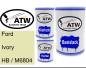Preview: Ford, Ivory, HB / M6804: 500ml Lackdose + 500ml Klarlack + 250ml Härter - Set, von ATW Autoteile West.